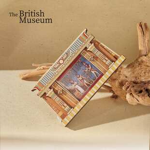 大英博物馆 埃及系列 神庙木质开门流沙 冰箱贴