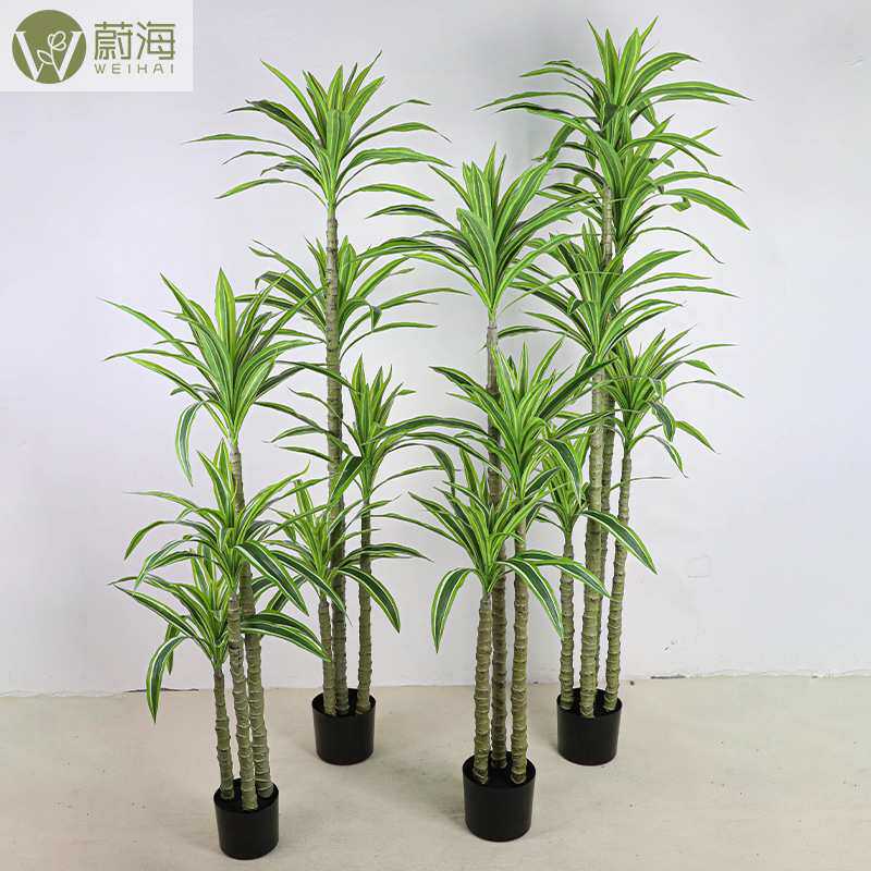 仿真绿植假树植物造景金芯荷花铁树大型盆栽落地仿生铁树摄影道具