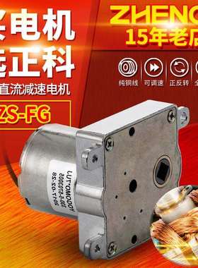 ZHENGK正科 ZS-FG可调速正反转方形减速电机低噪音中心轴 12V 24V