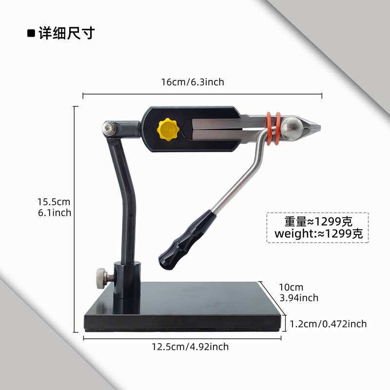 BLF新D款迷你飞蝇钩绑台 飞蝇饵铁板钩绑制工具台钳D款 弹簧钳