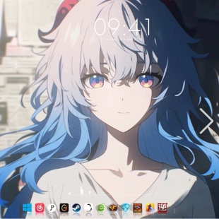 电脑桌面美化图标整理远程win10/11透明任务栏雨滴美化新开荒清理