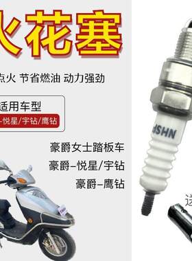 豪爵悦星125宇钻鹰钻125摩托车专用正品火花塞火花石打火石火花嘴