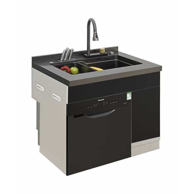 集成水槽洗碗机一体洗菜池厨房嵌入式烘干消毒智能碗柜水盆