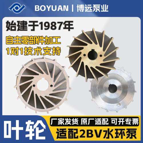 2BV叶轮铸铁304铜叶轮耐磨防腐博远泵业原装水环真空泵液环泵配件