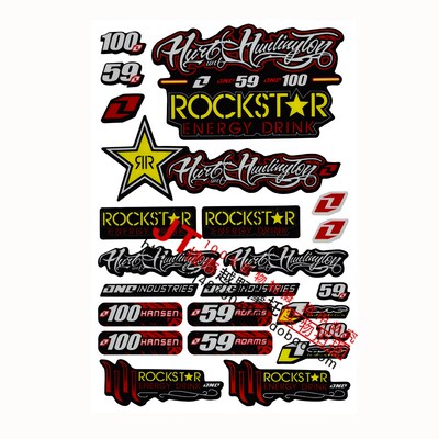 越野摩托车街车跑车装饰3M防水防晒贴花加厚贴纸rockstar个性标