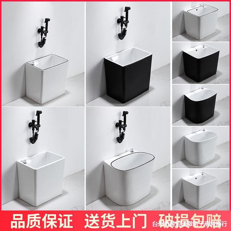 欧式拖把池阳台家用卫生间黑白陶瓷拖布池墩布池落地式小号槽池