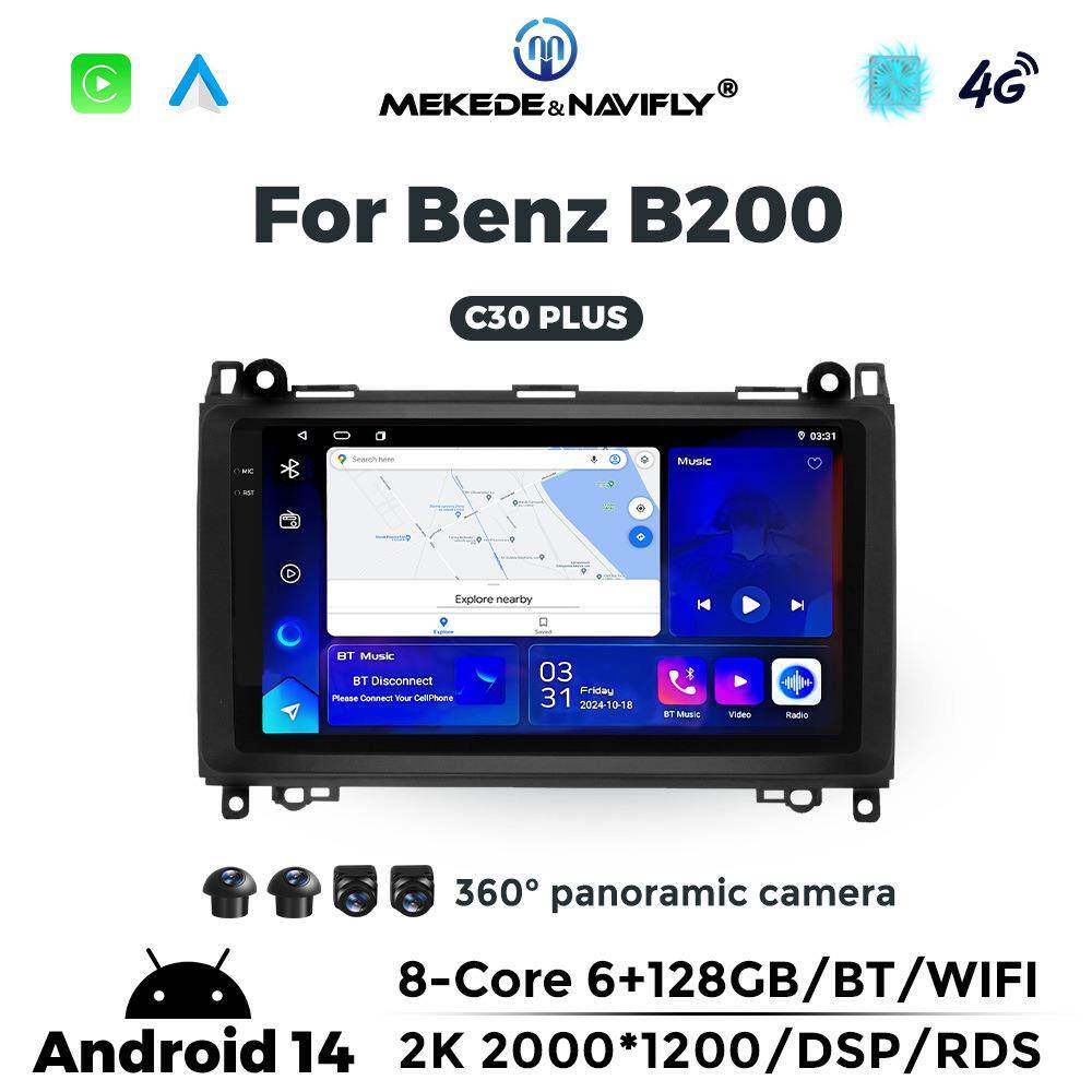 适用于奔驰B200 W639Vito安卓大屏中控车载导航收音机屏幕carplay