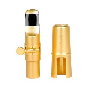 高档萨克斯金属笛头磨砂金色中音萨克斯吹嘴帽子卡子Saxophone