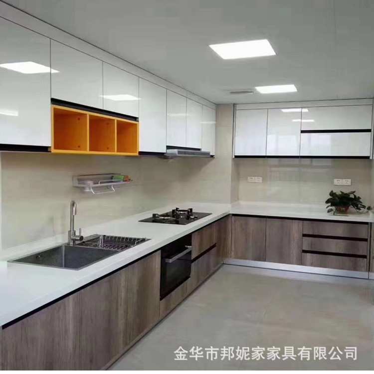 义乌整体橱柜定制工厂 金华邦妮家全屋定制现代简约烤漆定制衣柜