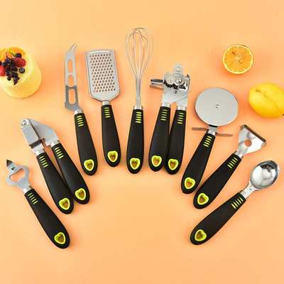 厨房9件套杂件带收纳桶刨丝器打蛋器碟夹多功能厨房工具组合套装