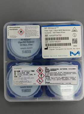 Millipore密理博混合纤维素酯滤膜0.8μm，亲水 AAWP04700