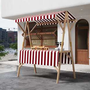 花车货架集市摆摊棚可折叠木制遮阳户外奶茶首饰子集折叠桌小推车