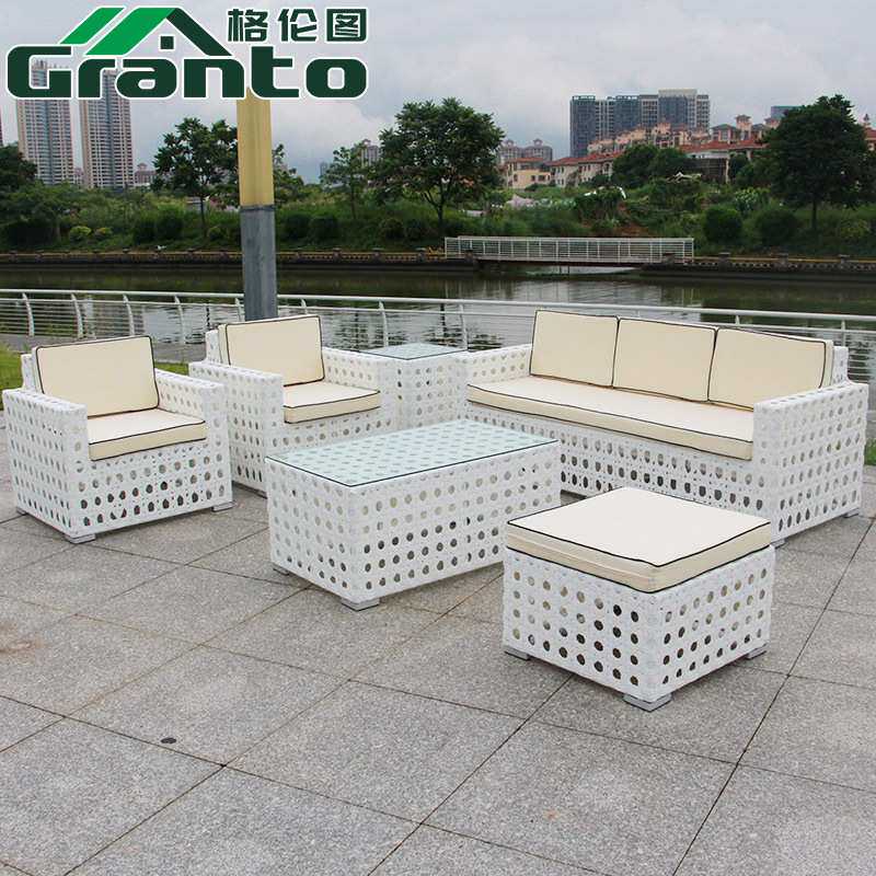 户外沙发 休闲花园别墅咖啡厅露台客厅阳台藤编藤椅沙发组合家具