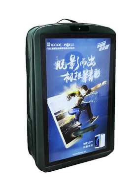 广告机背包21.5寸显示屏手机直播投屏LCD背包移动广告机LED背包