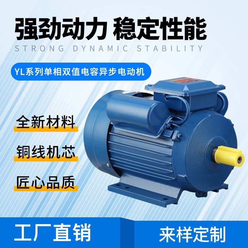 出口电压YL系列单相双值电容异步电动机(220V60hz) 马达