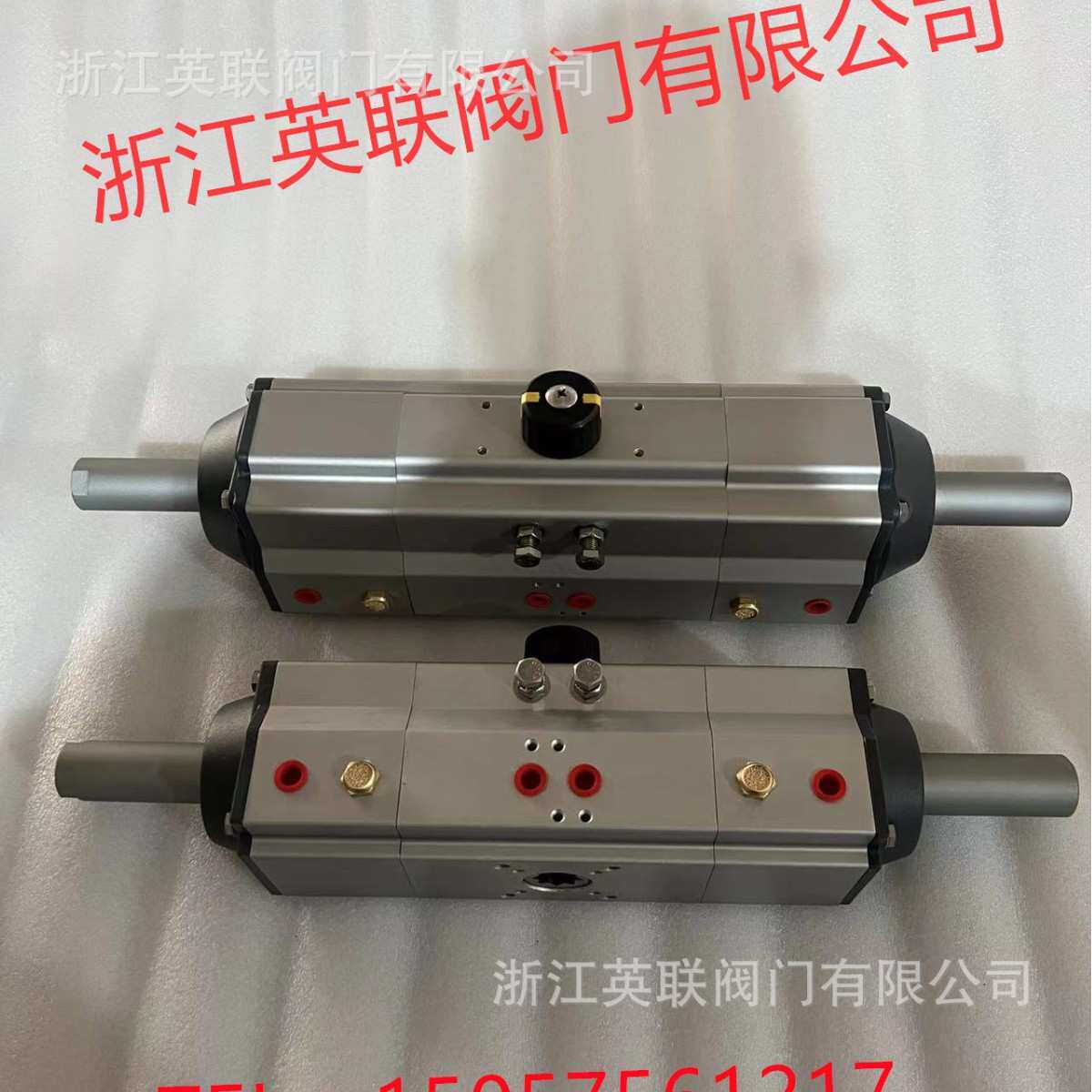 英联AT活塞式三段式气动执行器三位置气动头气缸驱动装置