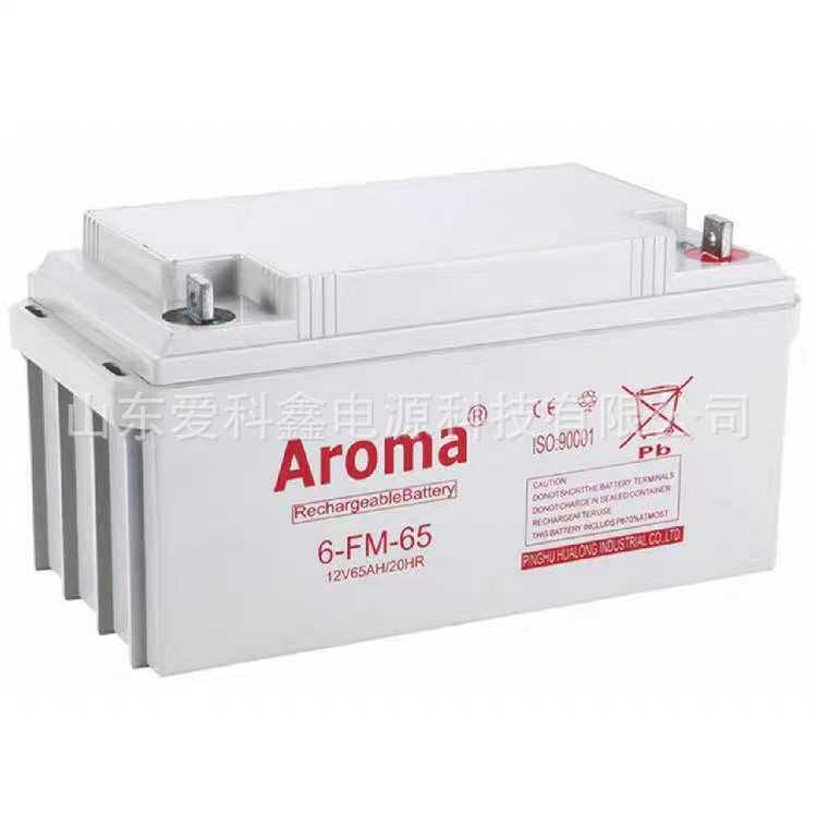AROMA蓄电池12v65ah 华龙蓄电池6-FM-65 UPS电源电力设备储能用