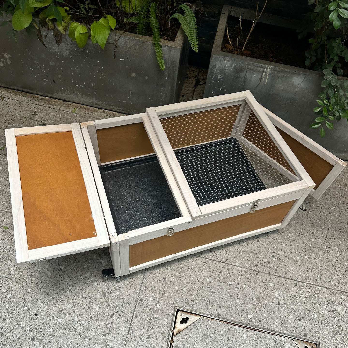 木制乌龟笼陆龟箱爬宠饲养箱宠物乌龟专用箱通用乌龟房小鸡笼鸭笼