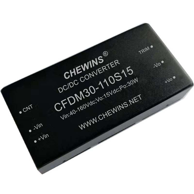 DCDC电源模块40-160V输入110V转15V 30W隔离电源CFDM30-110S15