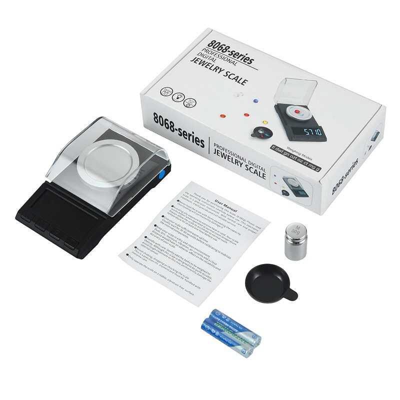 USB可充便携式黄金克拉电子秤高清大屏幕高精度珠宝称100G 0.001G