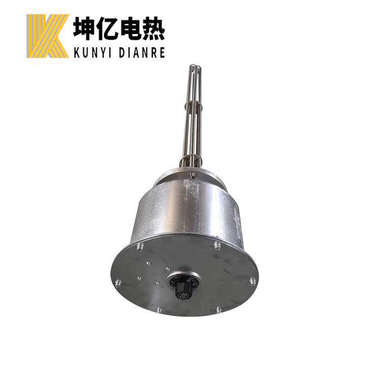 坤亿电热 法兰式电加热管 温控型法兰加热管 液体气体加热管