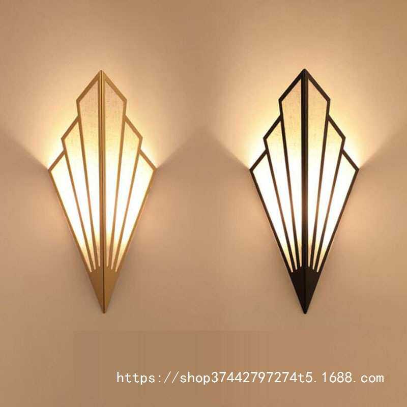 北欧简约扇形壁灯酒店走廊楼梯过道灯客厅背景墙壁灯卧室床头壁灯