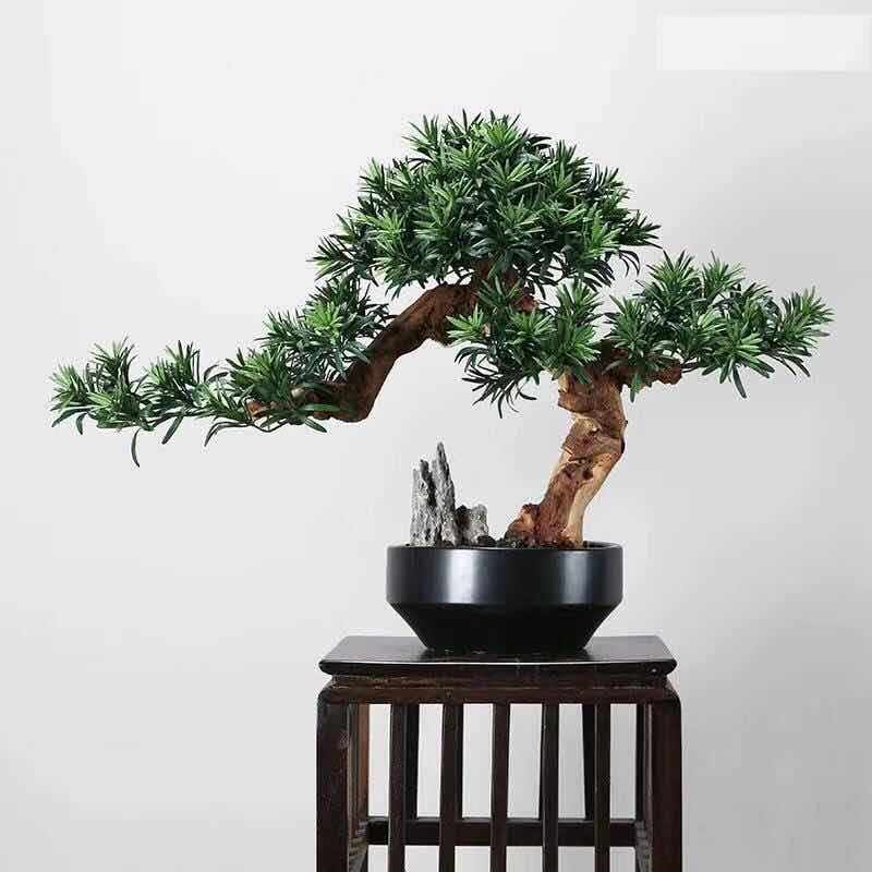 新中式现代简约禅意陶瓷花瓶真花仿真绿植花器桌面茶室装饰花盆