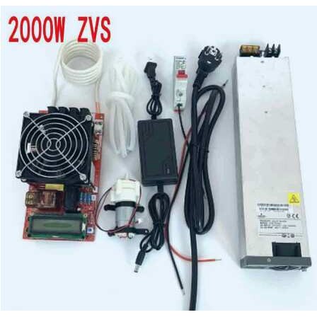 ZVS感应加热机淬火熔炼坩埚融化DC30-75v大功率2Kw电磁高频