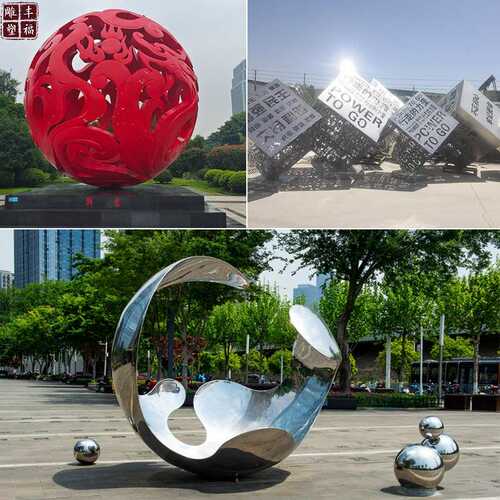 定制不锈钢雕塑厂家园林景观发光镂空不锈钢创意魔方抽象户外雕塑