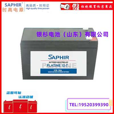SAPHIR时高蓄电池 PLATINE12-65铅酸免维护12V65AH交电站控制系统