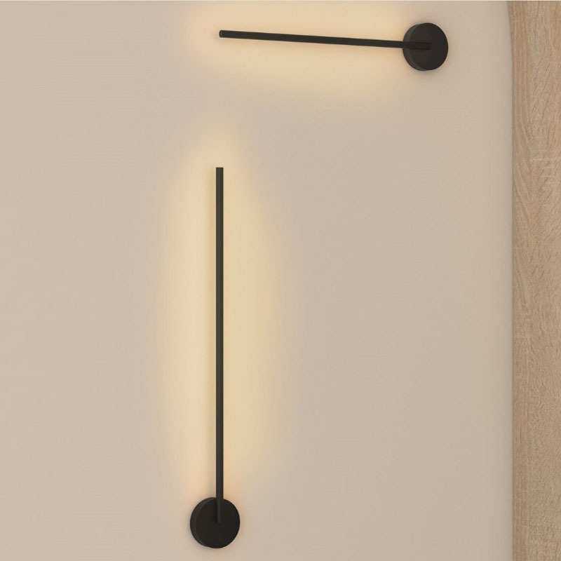 北欧极简壁灯创意客厅背景墙卧室床头灯现代简约长条线形镜前灯具