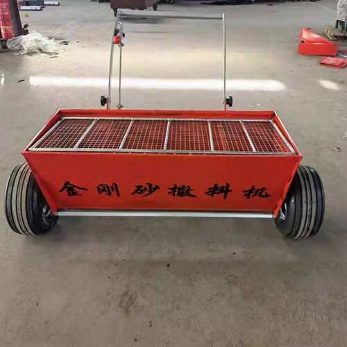 金刚砂撒料机 手推式小型撒料机 厂房地坪后拉式撒灰机