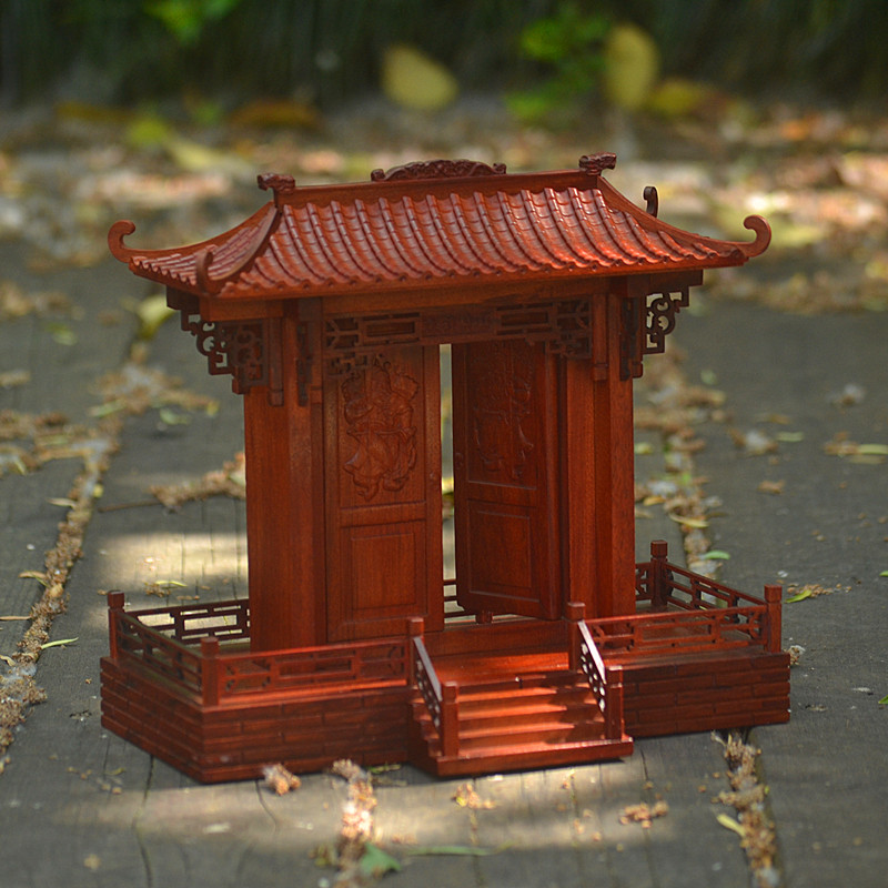 红木挂玉吊玉架筑木雕古典建 玉吊摆件 酸石翡翠珠宝展示玉枝底座
