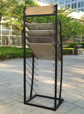 木地板展示架 600x600 瓷砖展架 艺术涂料样板材样品陈列摆放架