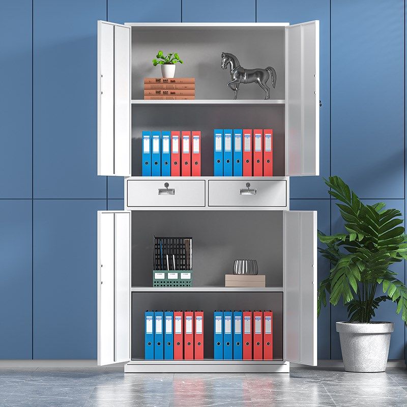 加厚钢制抽屉资料柜办公室凭证档案柜中二斗柜文件柜书柜子