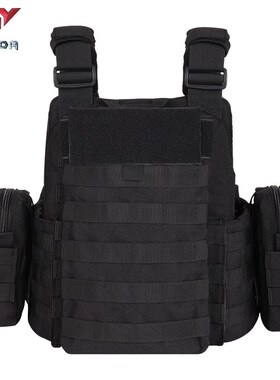 雅科达战术背心马甲男多功能轻量化训练服黑色军迷CS户外野战装备