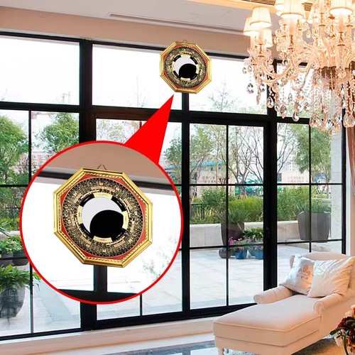 八卦镜凸镜凹镜九宫镜子入户大门口门窗对门对路凹凸面镜家用挂件