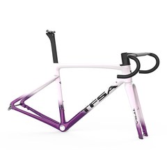 厂家私摸TFSA全内线碳纤维车架渐变公路自行车框架走内线送腕