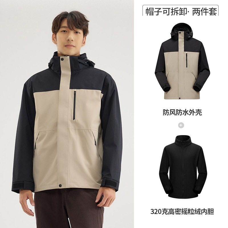 迈捷途户外硬壳冲锋衣女新款防风运动外套防水登山服男