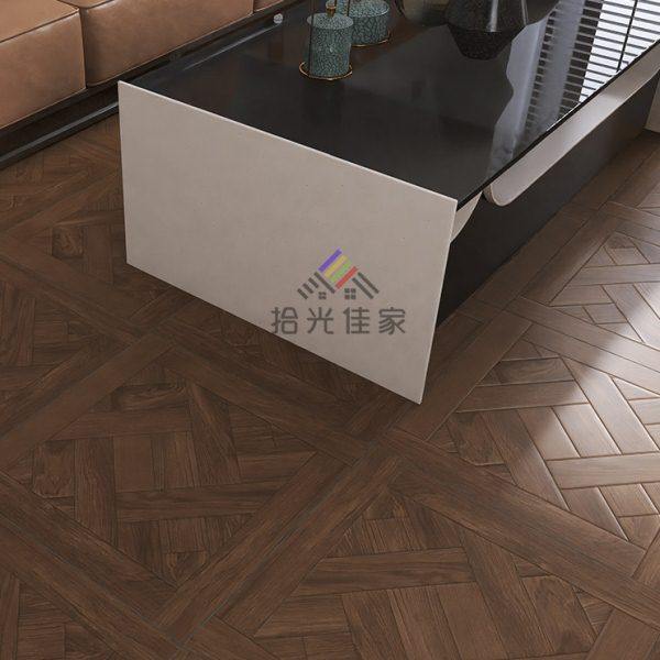 600x600木纹砖法式凡尔赛复古客厅卧室阳台防滑地砖仿木地板瓷砖