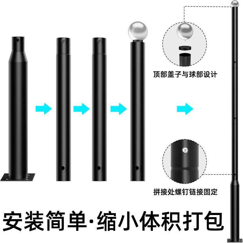 太阳能户外灯柱小区庭院灯照明镂空割花路灯杆景观直杆家用监控杆