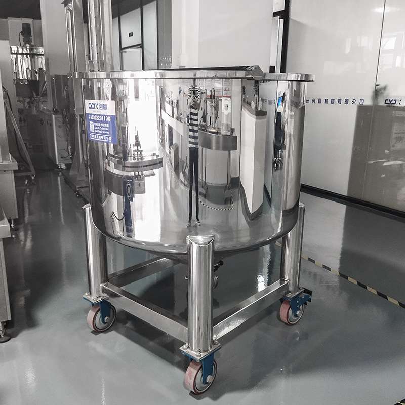 镜面抛光双层夹套型移动式拉缸料缸不锈钢移动式常压料缸各种浆料