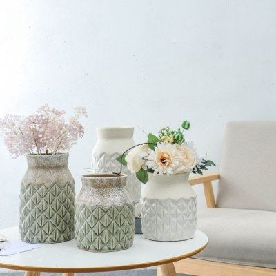 北欧创意客厅陶瓷花瓶玫瑰鲜花插花小摆件美式复古餐桌干花装饰品,鲜花速递/花卉仿真/绿植园艺,花瓶,淘宝优惠券,粉丝福利购,淘宝优惠卷
