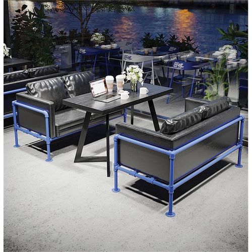 工业风酒吧沙发卡座接待餐桌网红奶茶店烧烤店清吧咖啡厅桌椅组合