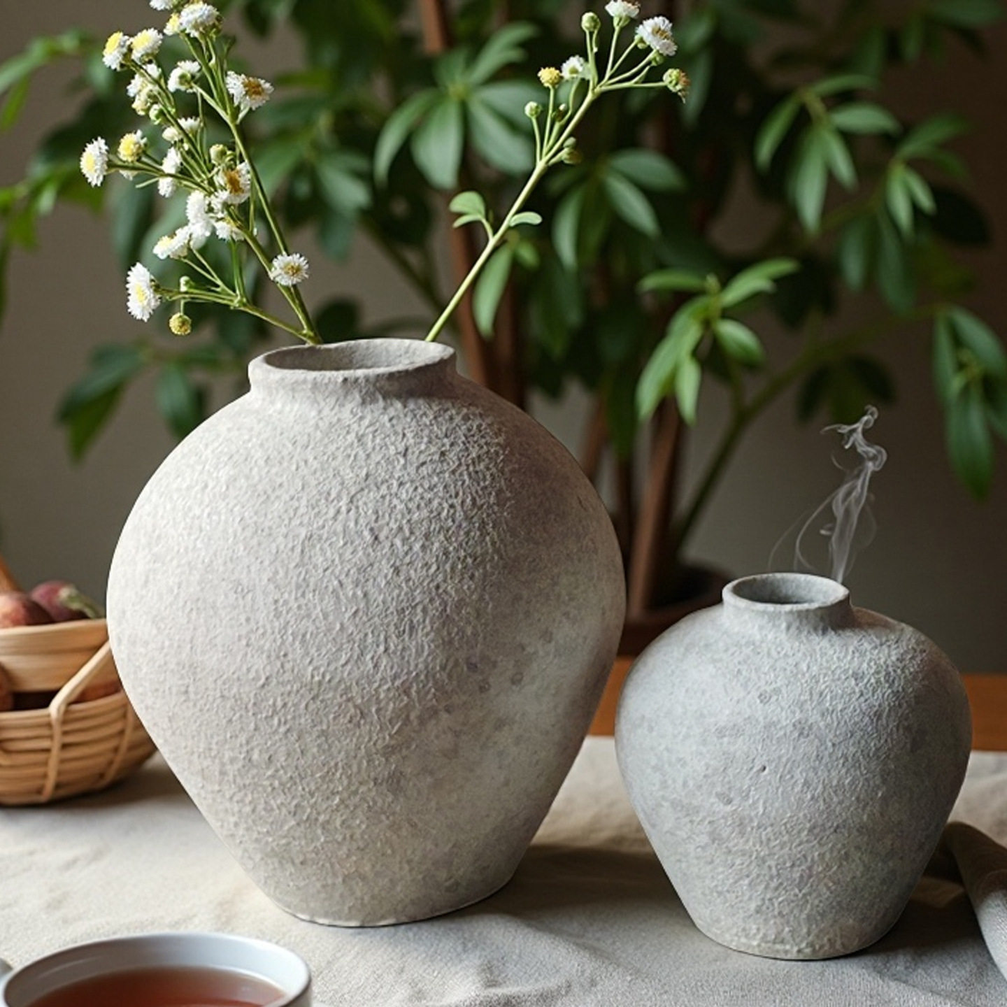 中式复古手工粗陶花瓶陶瓷大肚花器大号客厅玄关装饰品摆件,家居饰品,花壶瓶,淘宝优惠券,粉丝福利购,淘宝优惠卷