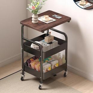 小推车置物架可移动茶几零食客厅沙发边几收纳架边桌床头桌子