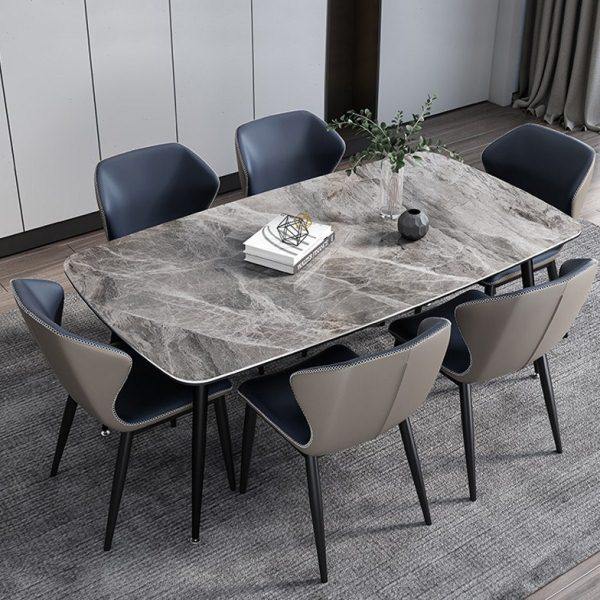 意式极简岩板餐桌家用小户型饭桌现代简约长方形餐桌椅组合经济型,住宅家具,岩板餐桌,淘宝优惠券,粉丝福利购,淘宝优惠卷