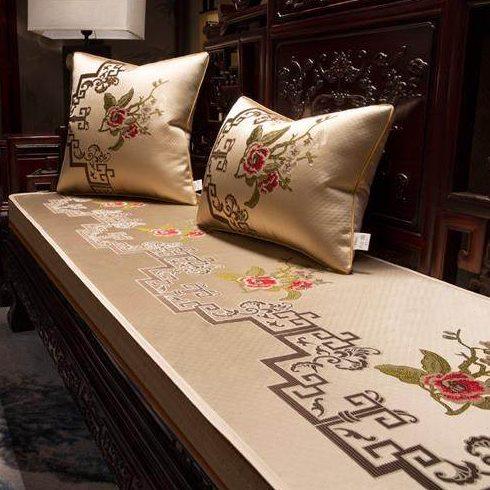 沙发垫套罩靠背巾四季通用防滑高精密坐垫新中式高档实木盖布定做,居家布艺,沙发垫,淘宝优惠券,粉丝福利购,淘宝优惠卷