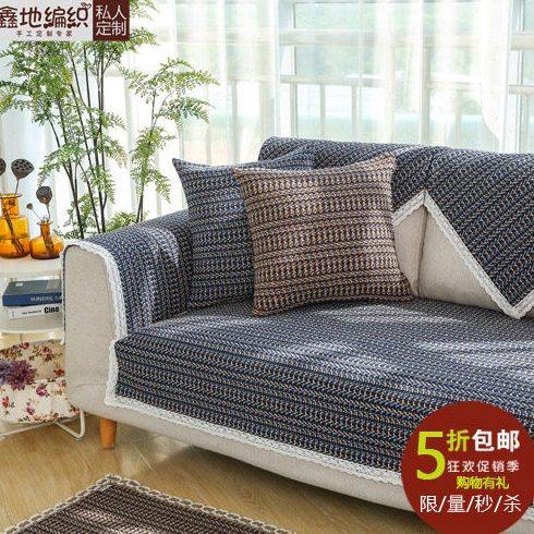 四季通用沙发巾防静电 棉麻实木沙发垫 简约现代防滑老粗布可定制,居家布艺,沙发垫,淘宝优惠券,粉丝福利购,淘宝优惠卷