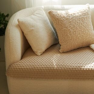 偏爱集夏季沙发垫手工棉麻编织定制现代奶油风高档文艺复古沙发垫